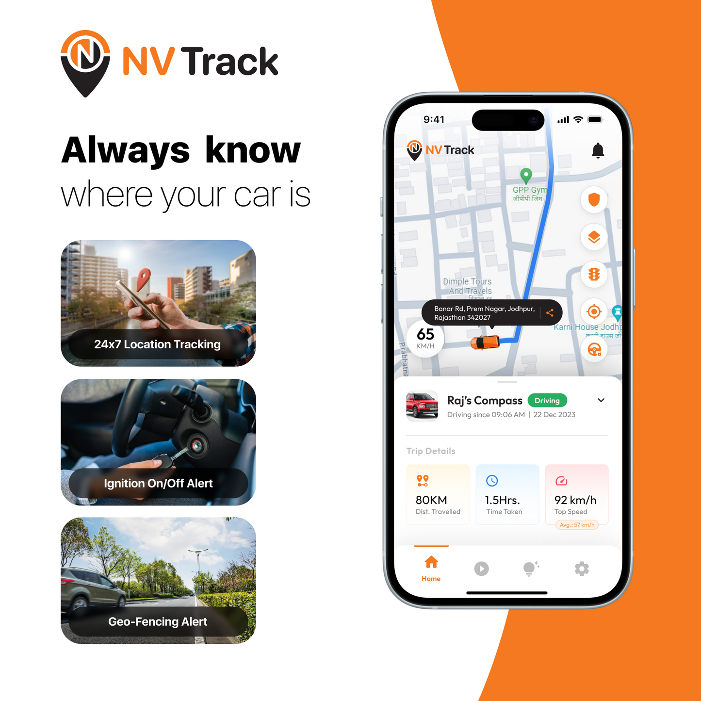 NV SecureLink - Live location for KID,Family,Employee ( NO GPS Tracker Required )